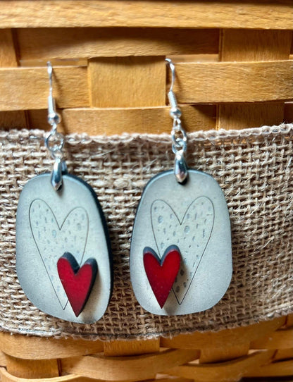 DIY Valentine's Hearts Earrings: Unfinished Craft Blanks, Studs