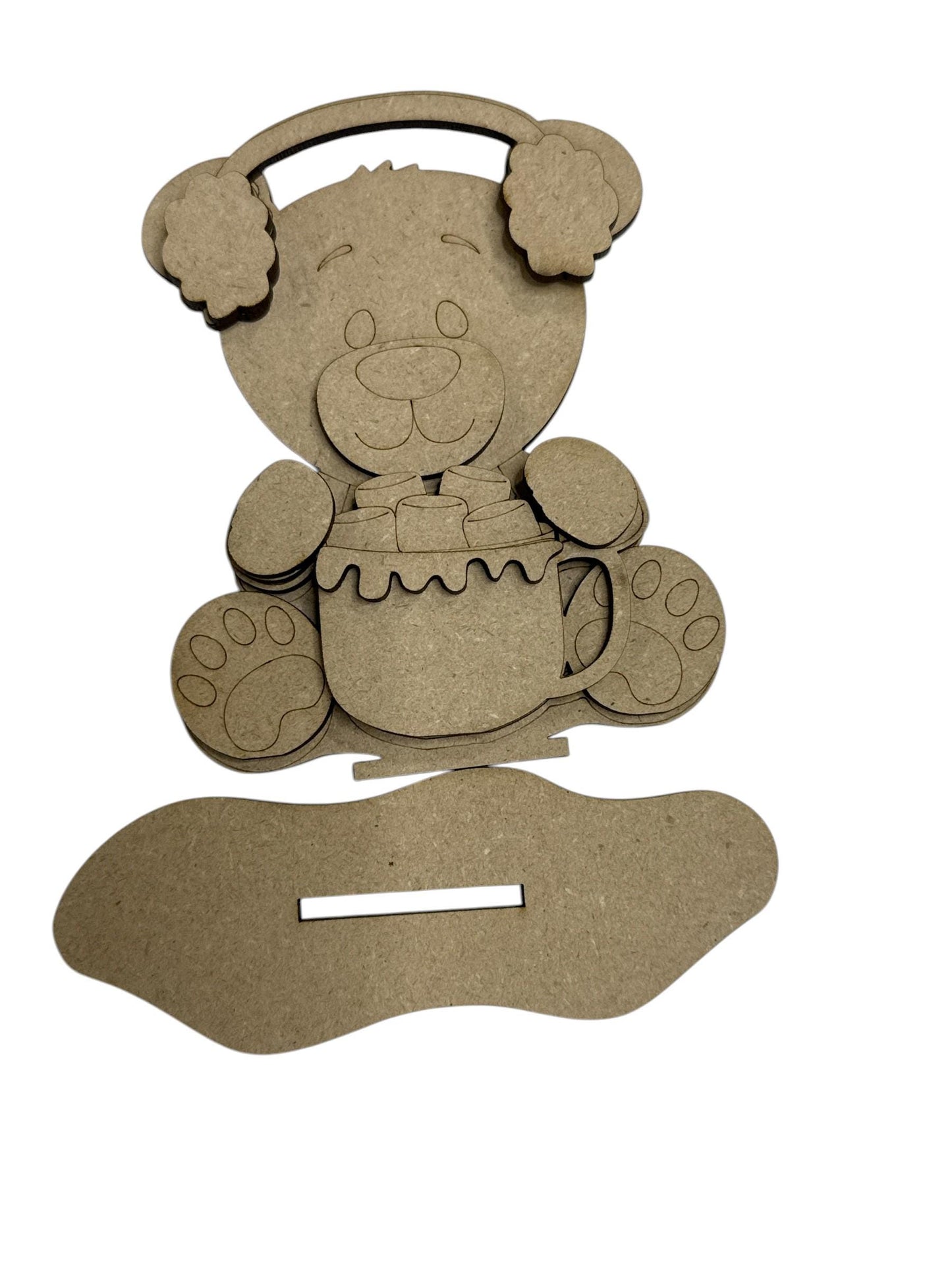 DIY Snow Bear Shelf Sitter, Winter Bear, Bears, Tiered Tray, Kids Craft, Holiday Crafts,