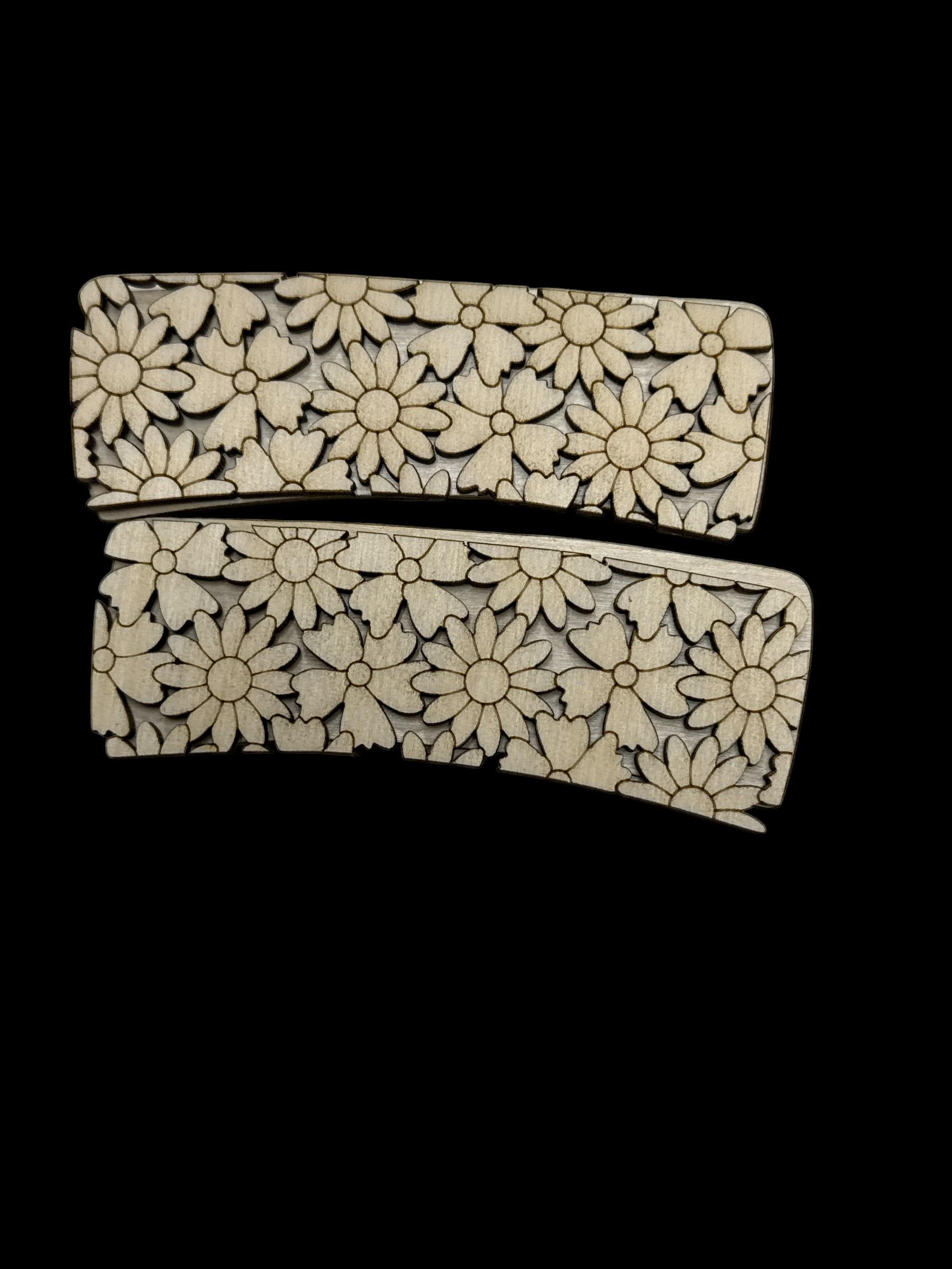 DIY Flower Daisy Hair Clip 4", Unfinished Claw clip
