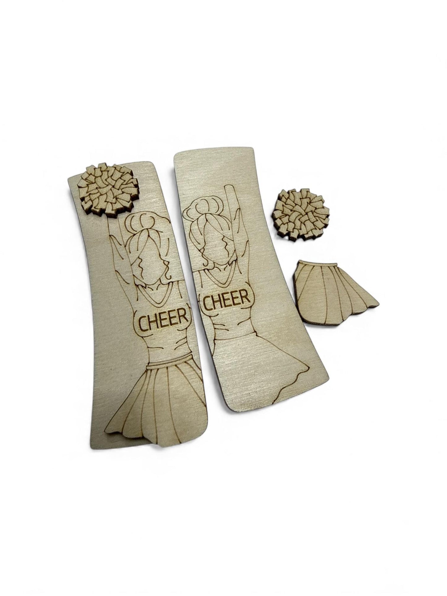 DIY Cheer, Cheerleader Claw Clip: Unfinished Wood Laser Cut Blank