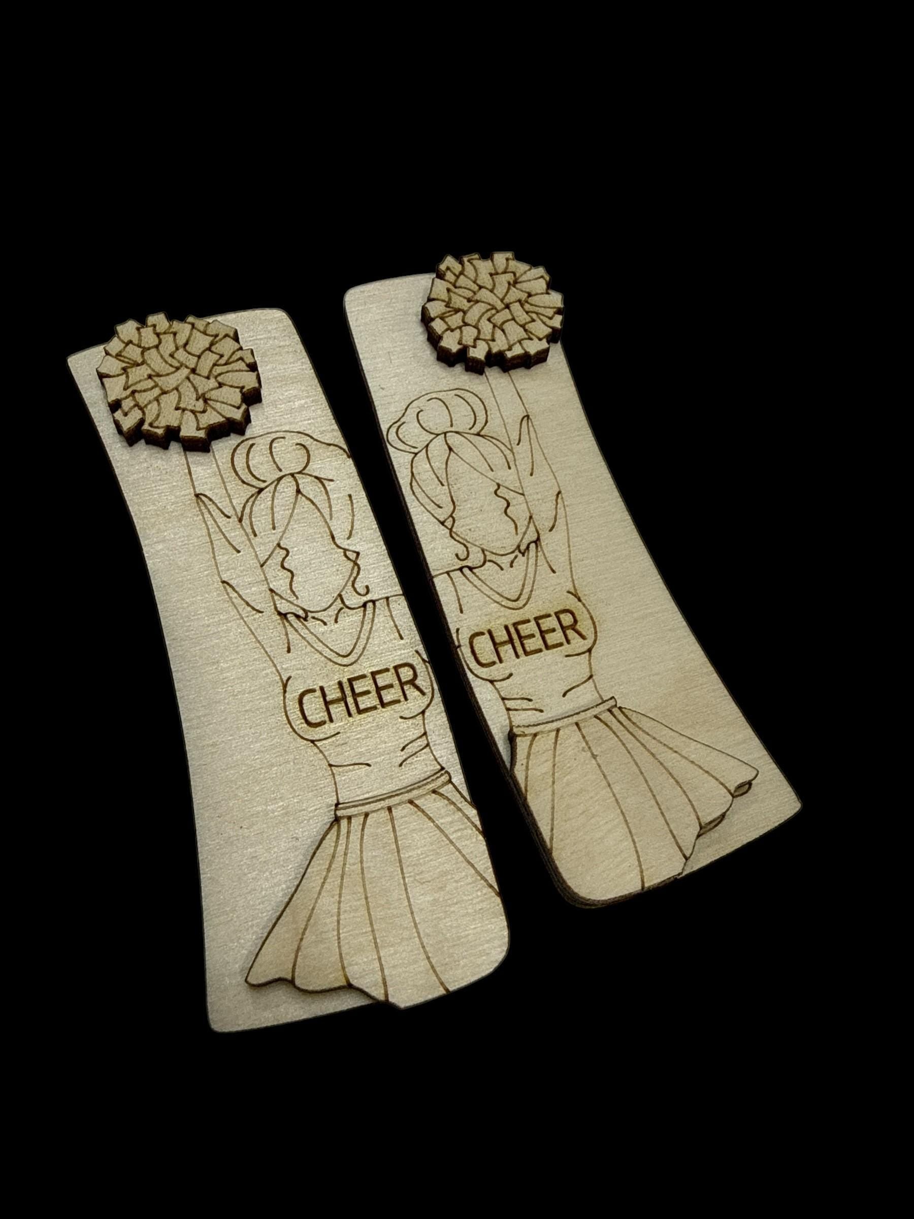DIY Cheer, Cheerleader Claw Clip: Unfinished Wood Laser Cut Blank