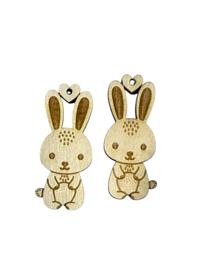 DIY Easter #2 Earrings, Bunny, Bunny ears, Bunny Glasses Unfinished