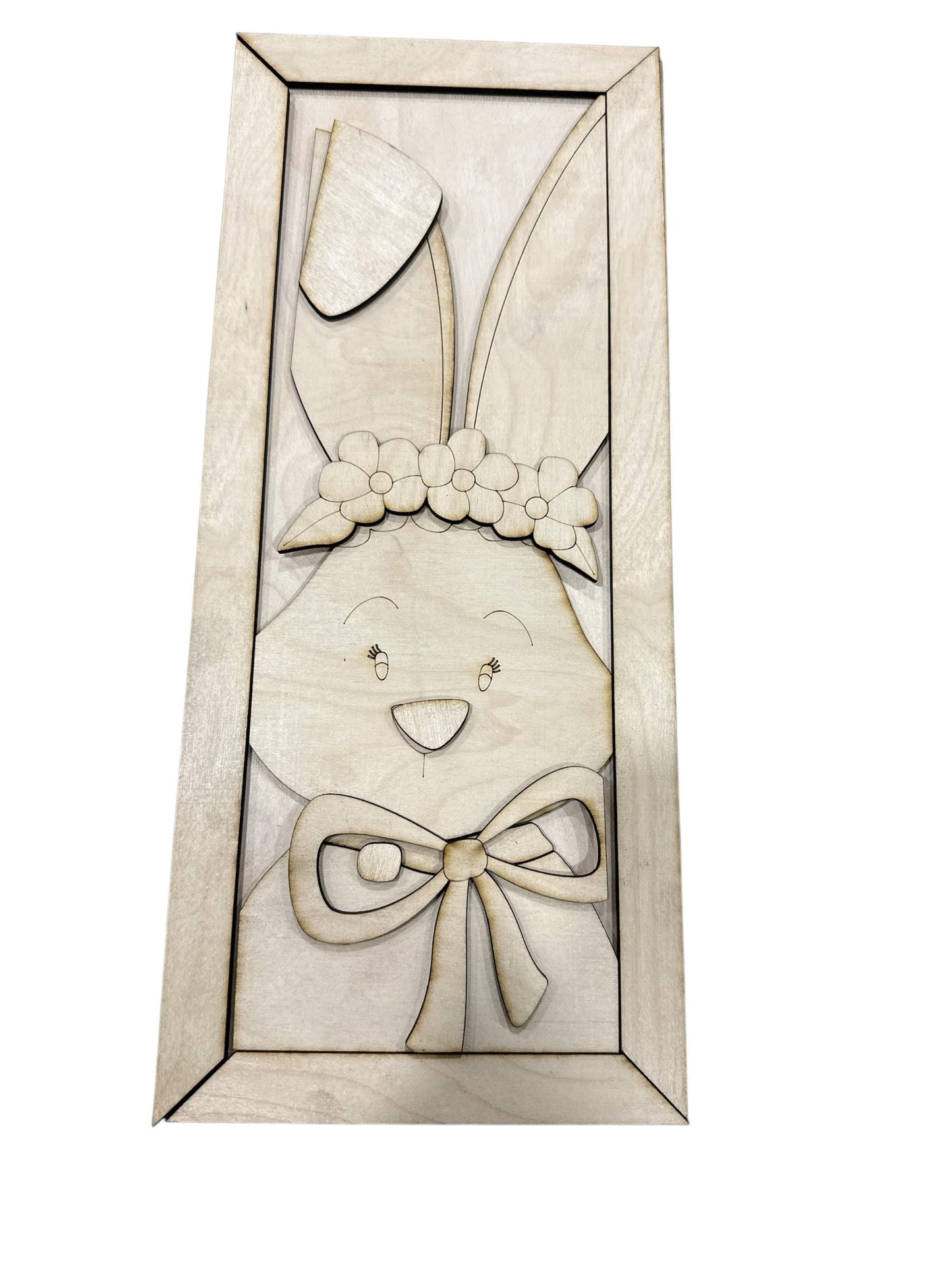 DIY Bunny Shelf Leaner, Bunny Boy, Bunny Girl Unfinished
