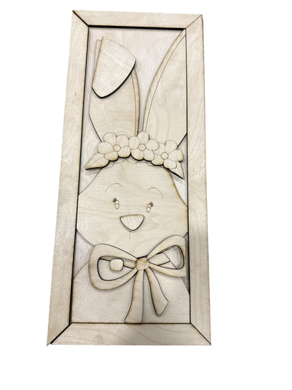 DIY Bunny Shelf Leaner, Bunny Boy, Bunny Girl Unfinished