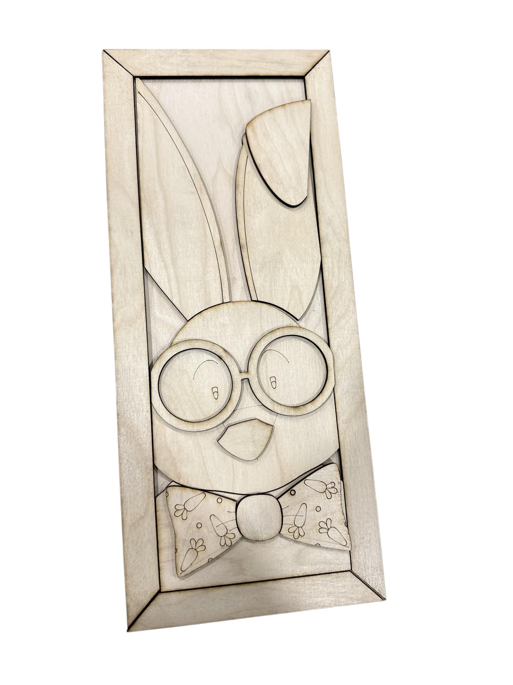 DIY Bunny Shelf Leaner, Bunny Boy, Bunny Girl Unfinished
