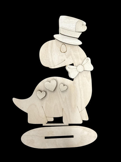 DIY Dinosaur Valentine Standing, TINY, Rawr, Roar, Love, Heart, Tiered Tray, Kids Craft