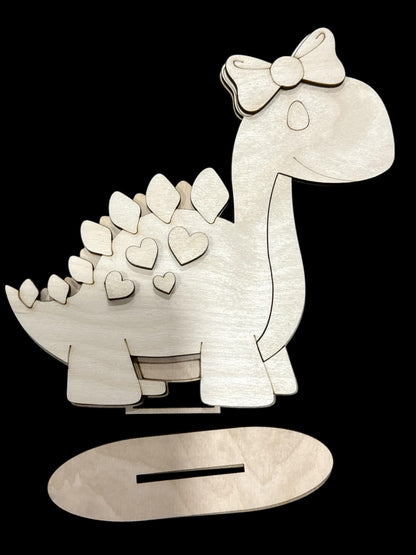 DIY Dinosaur Valentine Standing, TINY, Rawr, Roar, Love, Heart, Tiered Tray, Kids Craft