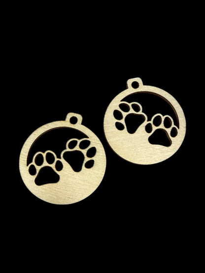 DIY Dog Lover Earrings, Unfinished Dog Wooden Earrings