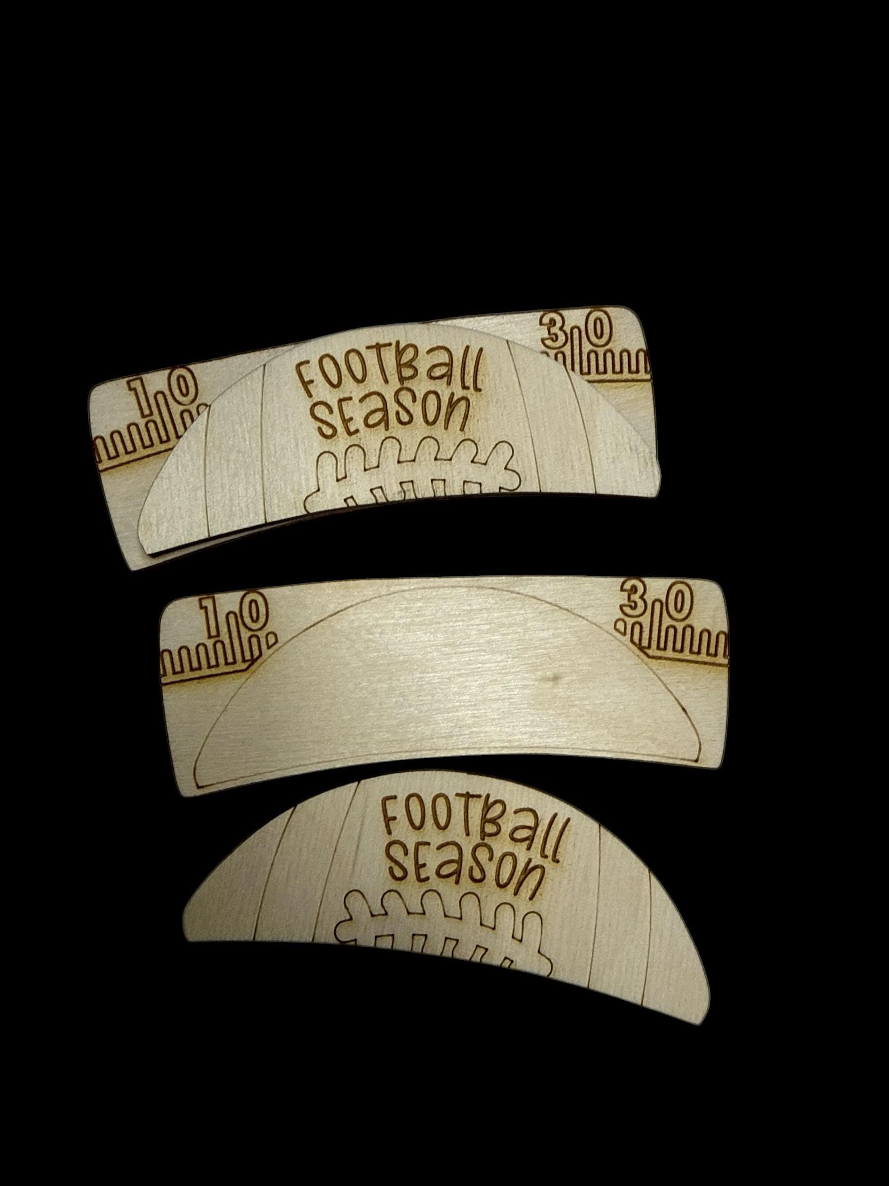 DIY Football Season Hair Clip Pieces: Unfinished Wood Laser Cut Blanks