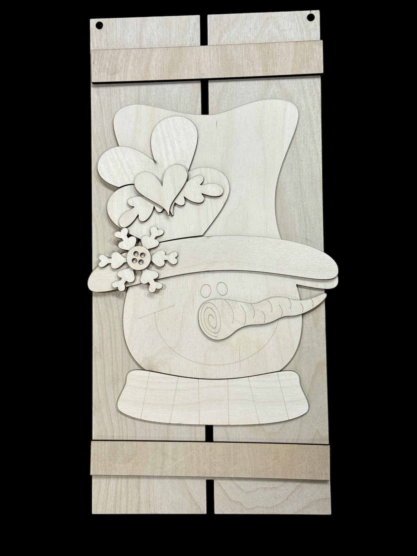 DIY Snowman Love Valentine: Pallet Door Hanger