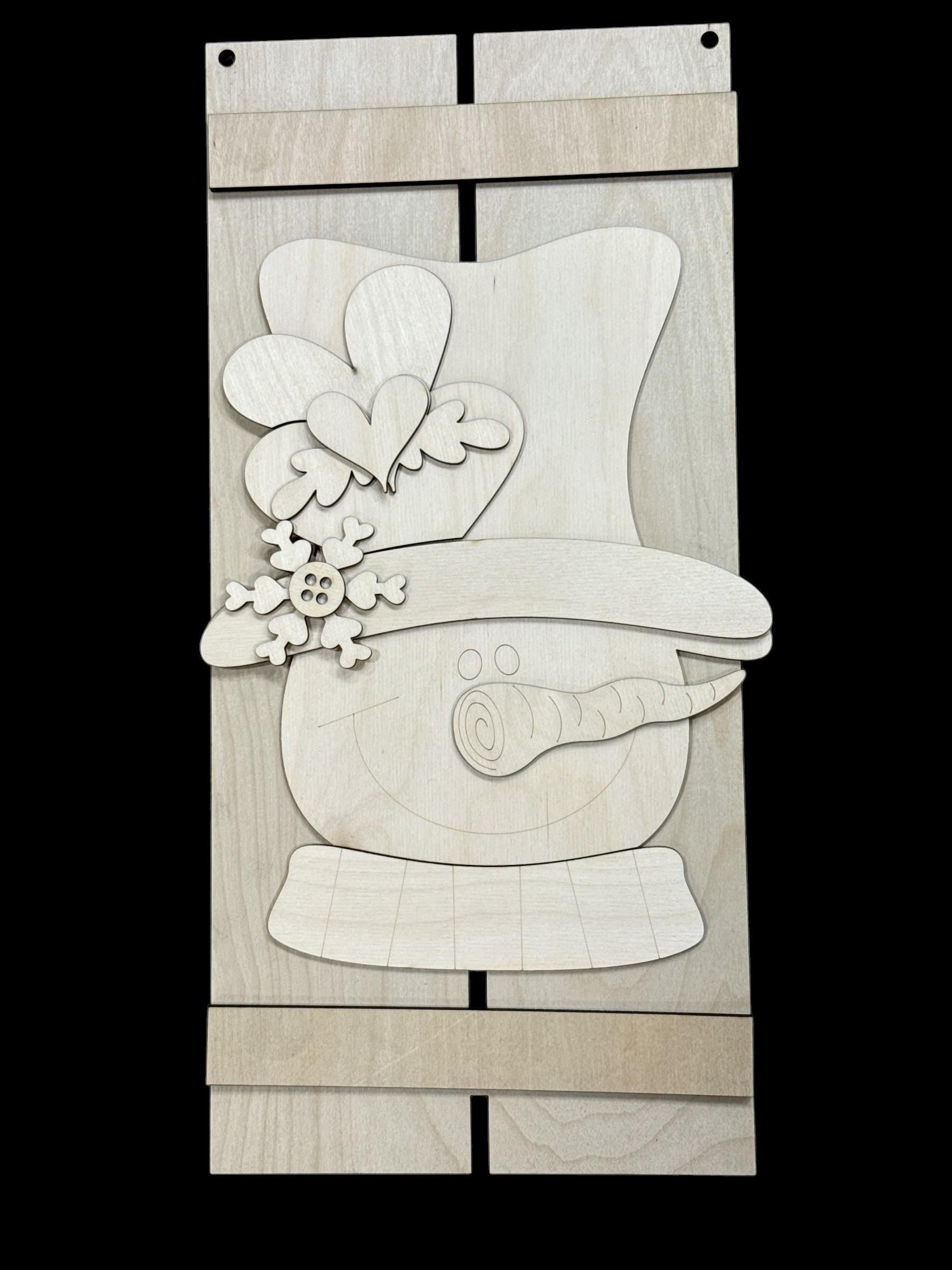 DIY Snowman Love Valentine: Pallet Door Hanger
