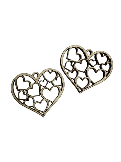 DIY Valentine Hearts Earrings, Unfinished Earrings