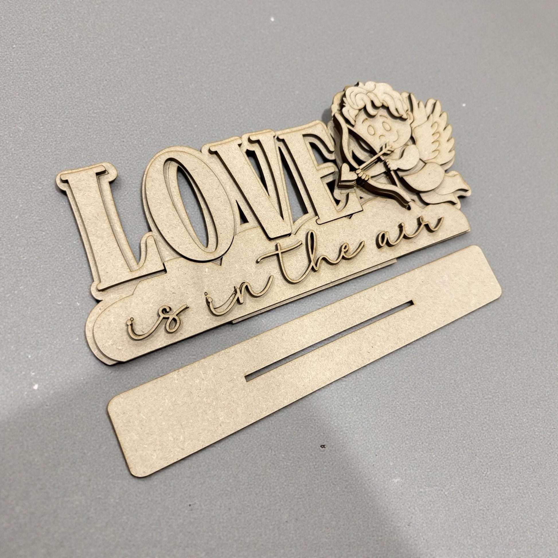 DIY Love is in the air, Snowman Unfinished, Word Art, Cupid