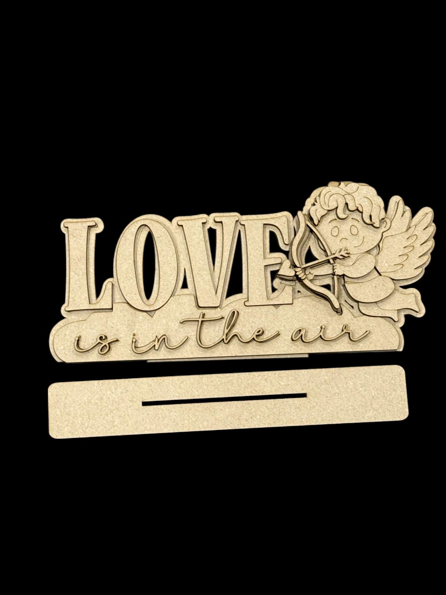 DIY Love is in the air, Snowman Unfinished, Word Art, Cupid