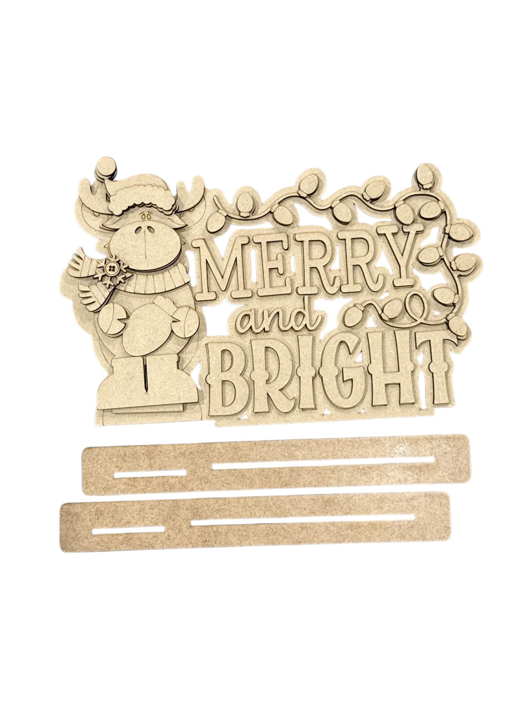 DIY Moose Shelf Sitter, Merry & Bright Moose, Lights, Shelf Sitter Merry Christmas, Lights and moose