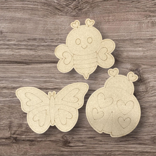 DIY Summer Fun Crafts, Unfinished Ladybug, Butterfly Kit, Kids Crafts, Kids DIY Crafts, Butterfly Crafts