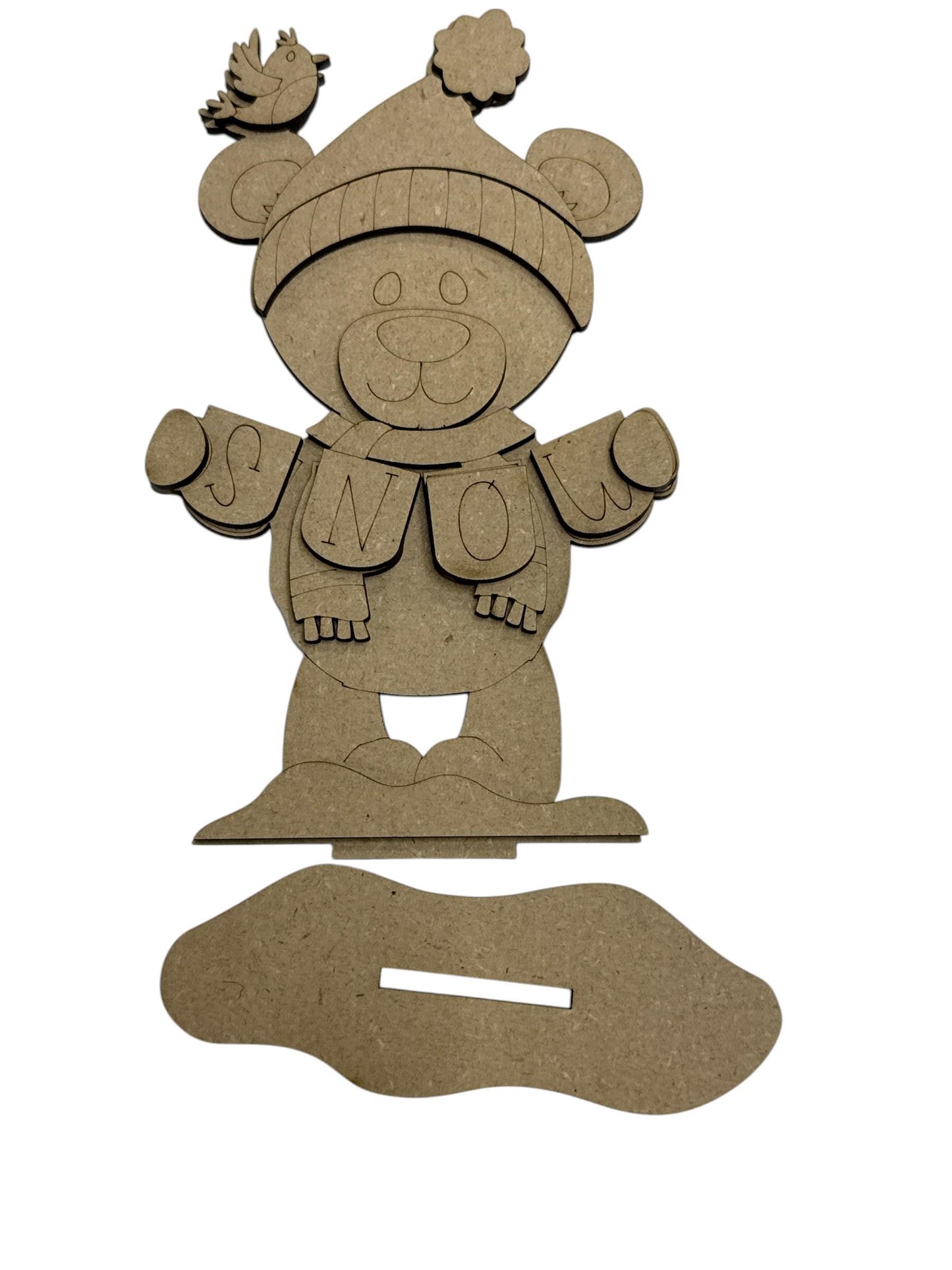 DIY Snow Bear Shelf Sitter, Winter Bear, Bears, Tiered Tray, Kids Craft, Holiday Crafts,