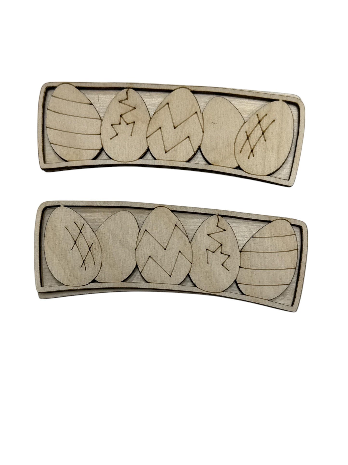 DIY Easter Eggs Claw Clip: Unfinished Wood Laser Cut Blank, Easter Eggs