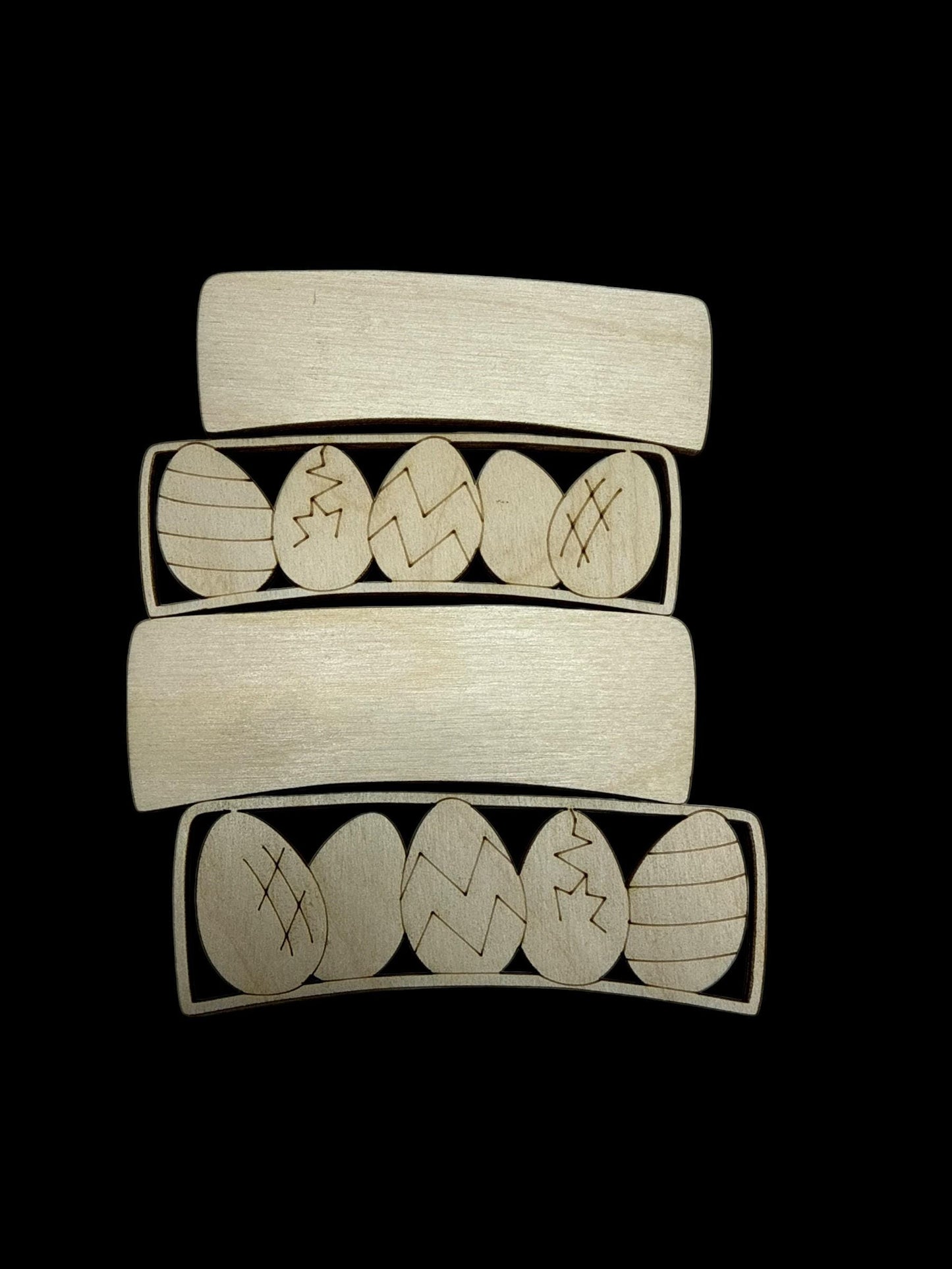 DIY Easter Eggs Claw Clip: Unfinished Wood Laser Cut Blank, Easter Eggs
