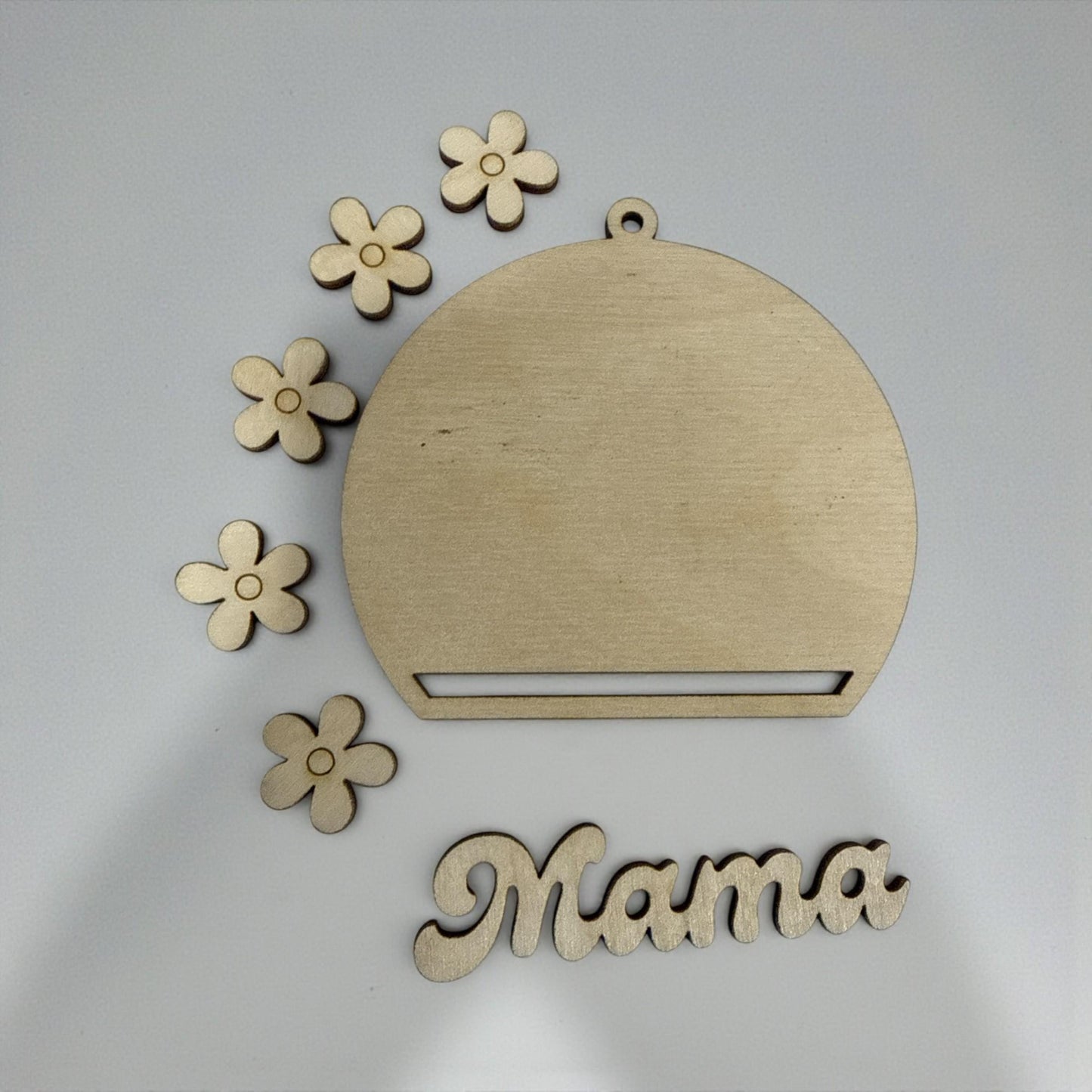 DIY Mama Car Charm, Macrame Unfinished, Unfinished Wooden Car Charms, DIY Charm, Car Accessories, Mama with Flowers