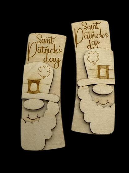 DIY Leprechaun Claw Clip: Unfinished Wood Laser Cut Blank, 4", St Patricks