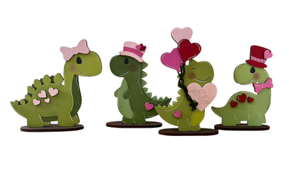 DIY Dinosaur Valentine Standing, TINY, Rawr, Roar, Love, Heart, Tiered Tray, Kids Craft