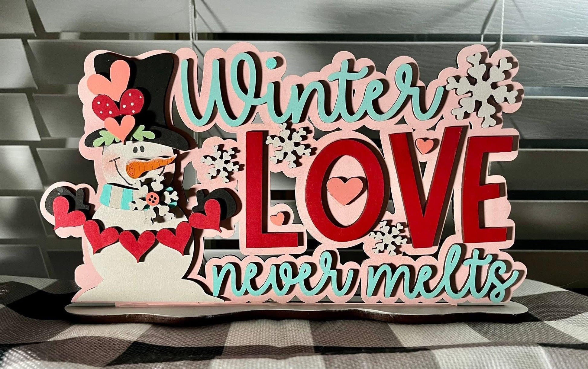 DIY Valentine Snowman Decor, Tiered Tray Snowman Unfinished, Snowman Valentine Tiered Tray, Shelf Sitter