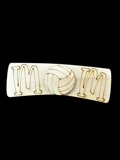 DIY Mom Sports Claw Clips, Unfinished Claw Clips, Sports, Volleyball, Dance, Basketball, Volleyball, Baseball, Hockey, Ballet