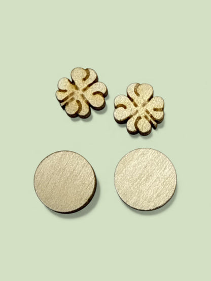 DIY Lucky Clover, Shamrock Earrings, Unfinished Earrings