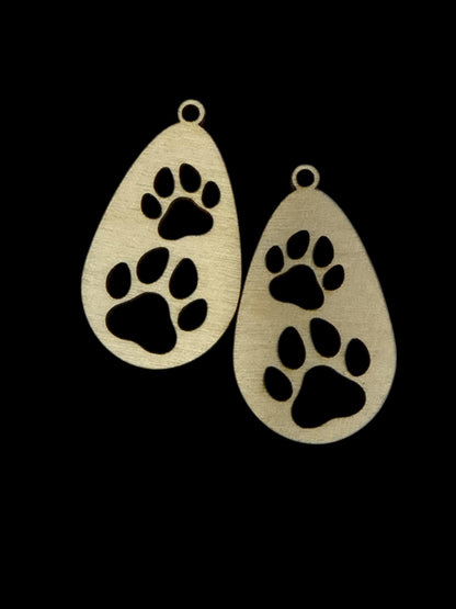 DIY Dog Lover Earrings, Unfinished Dog Wooden Earrings