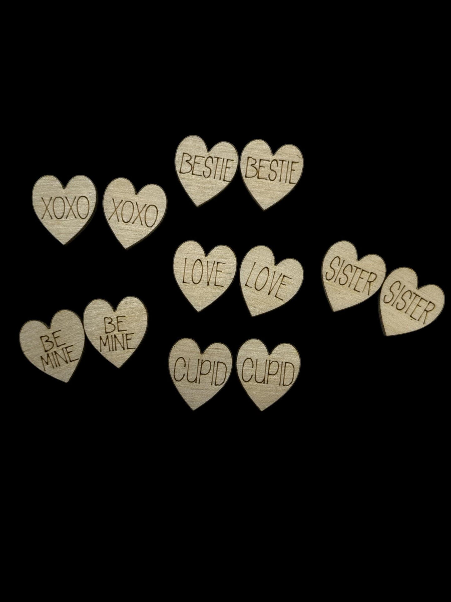 DIY Valentine Stud Earrings, Sweetheart Studs Unfinished, Cupid