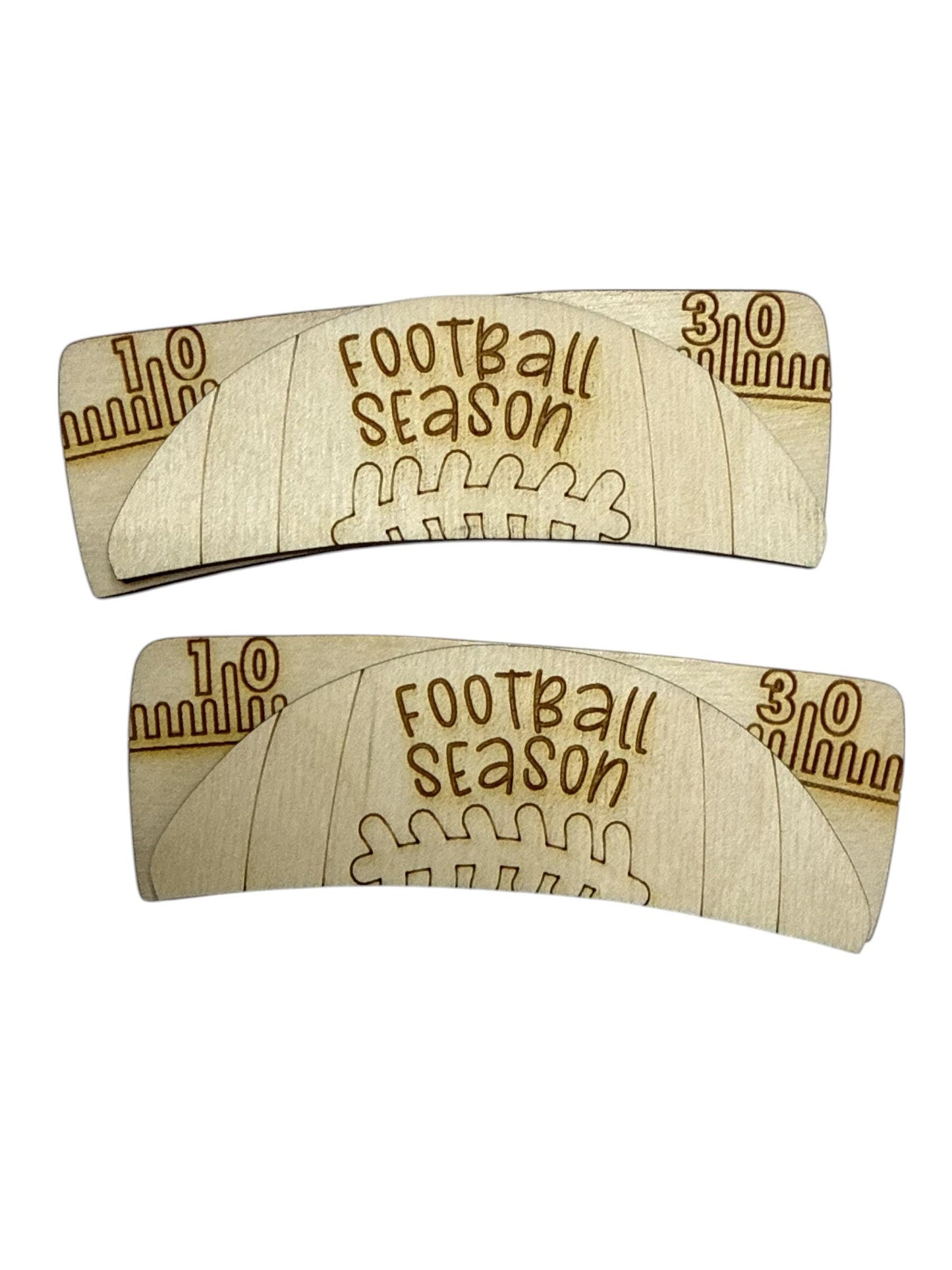 DIY Football Season Hair Clip Pieces: Unfinished Wood Laser Cut Blanks