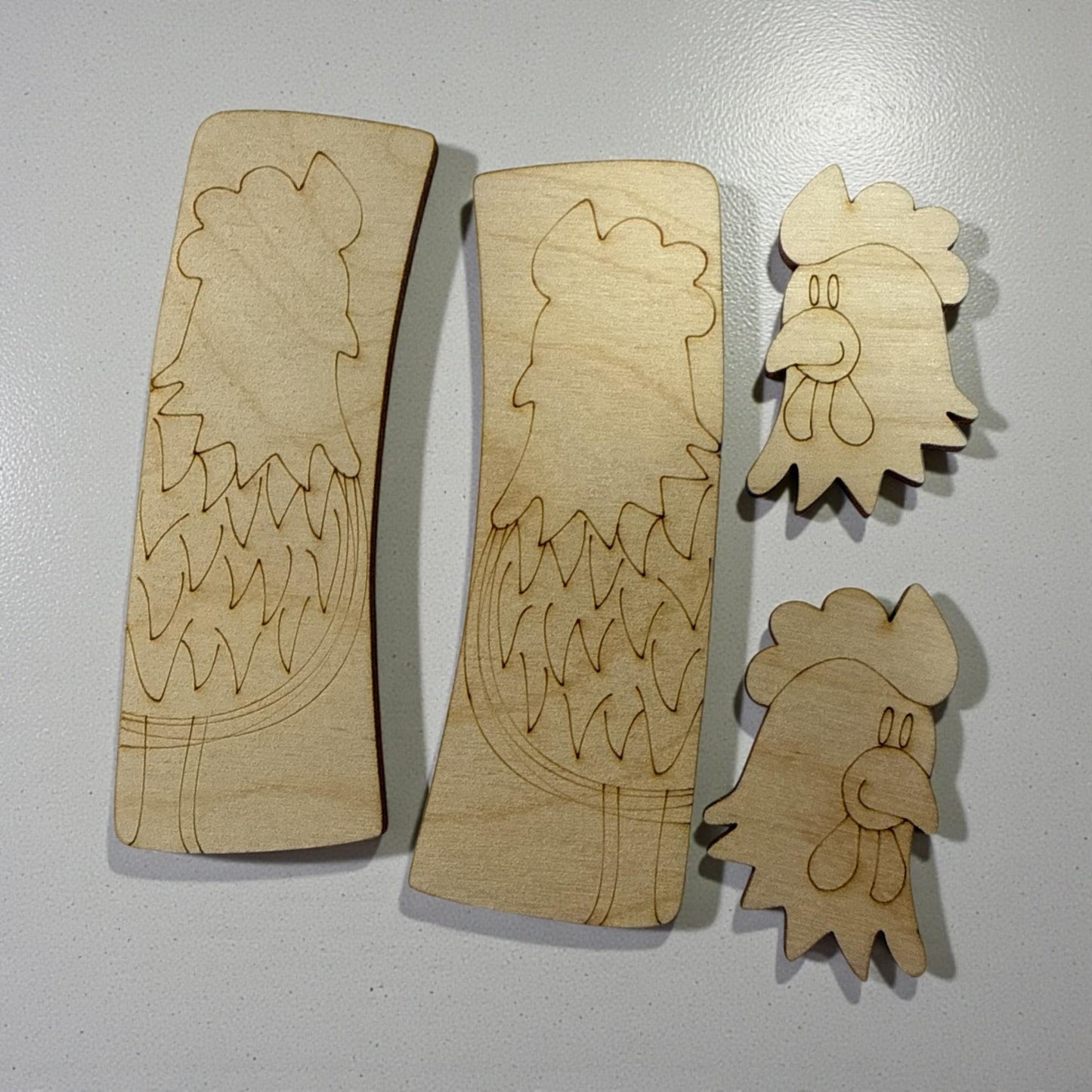 DIY Chicken Rooster Hair Clip, Unfinished Claw clip, 4" Farm Chicken