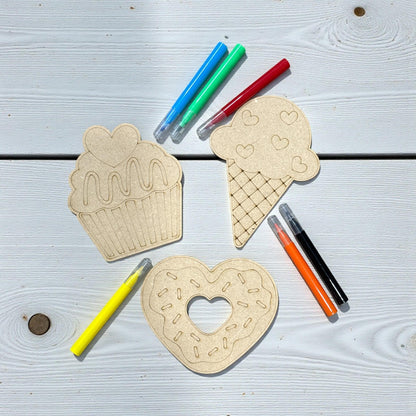 DIY Sweet Treats, Unfinished Valentine, Bakery Paint Kit, Kids crafts