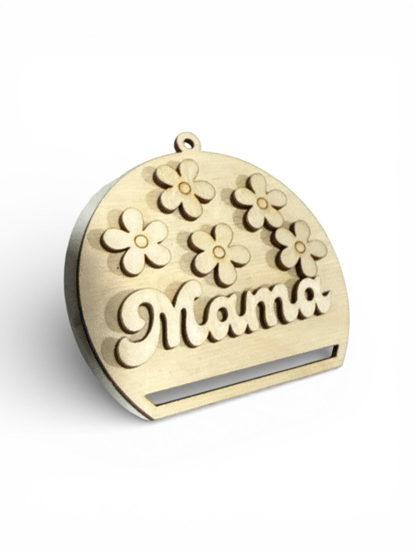 DIY Mama Car Charm, Macrame Unfinished, Unfinished Wooden Car Charms, DIY Charm, Car Accessories, Mama with Flowers
