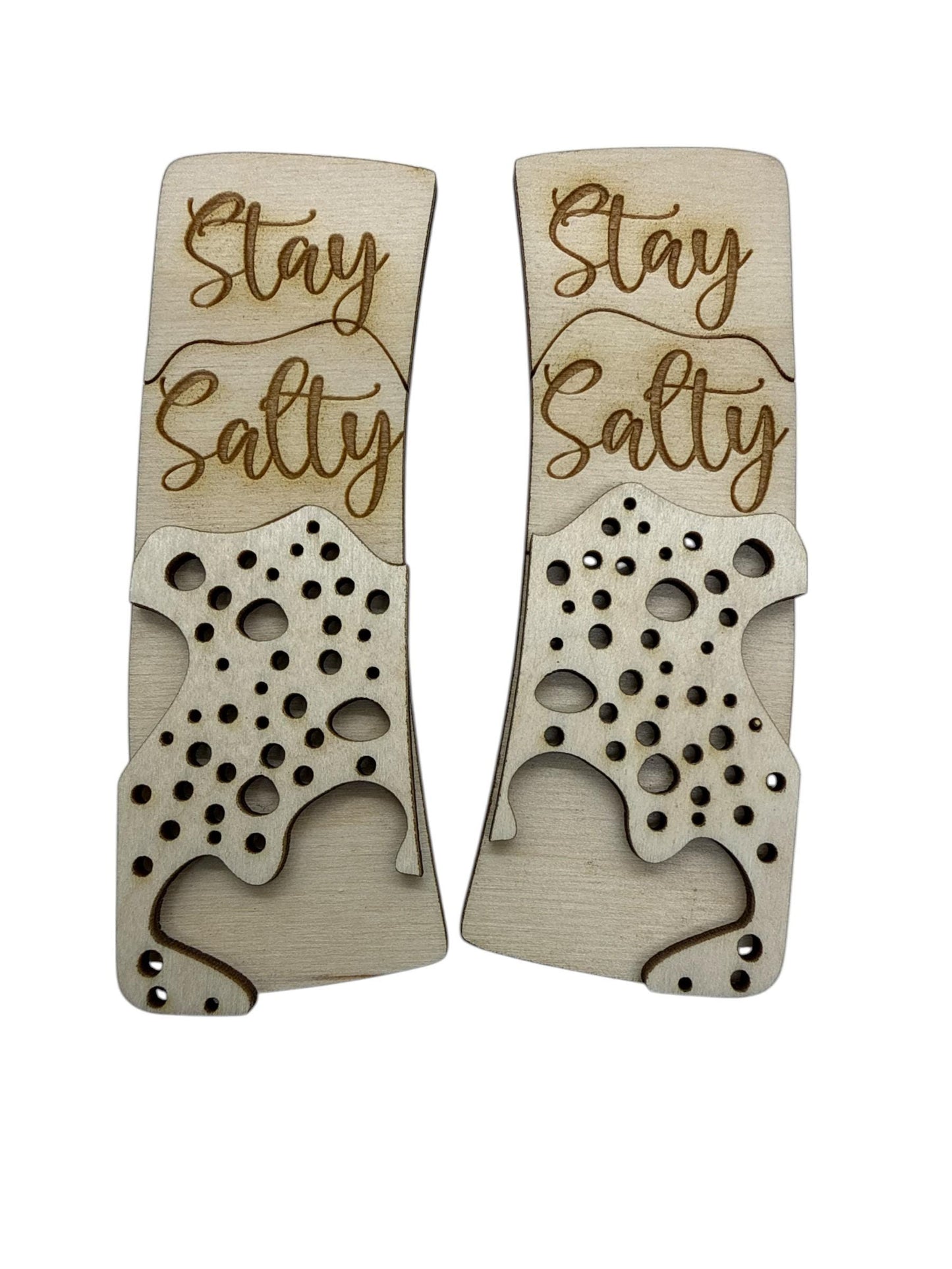 DIY Beach Life, Stay Salty Claw Clip: Unfinished Wood Laser Cut Blank, 4", Summer Claw Clips, Summer Time Hair Clips