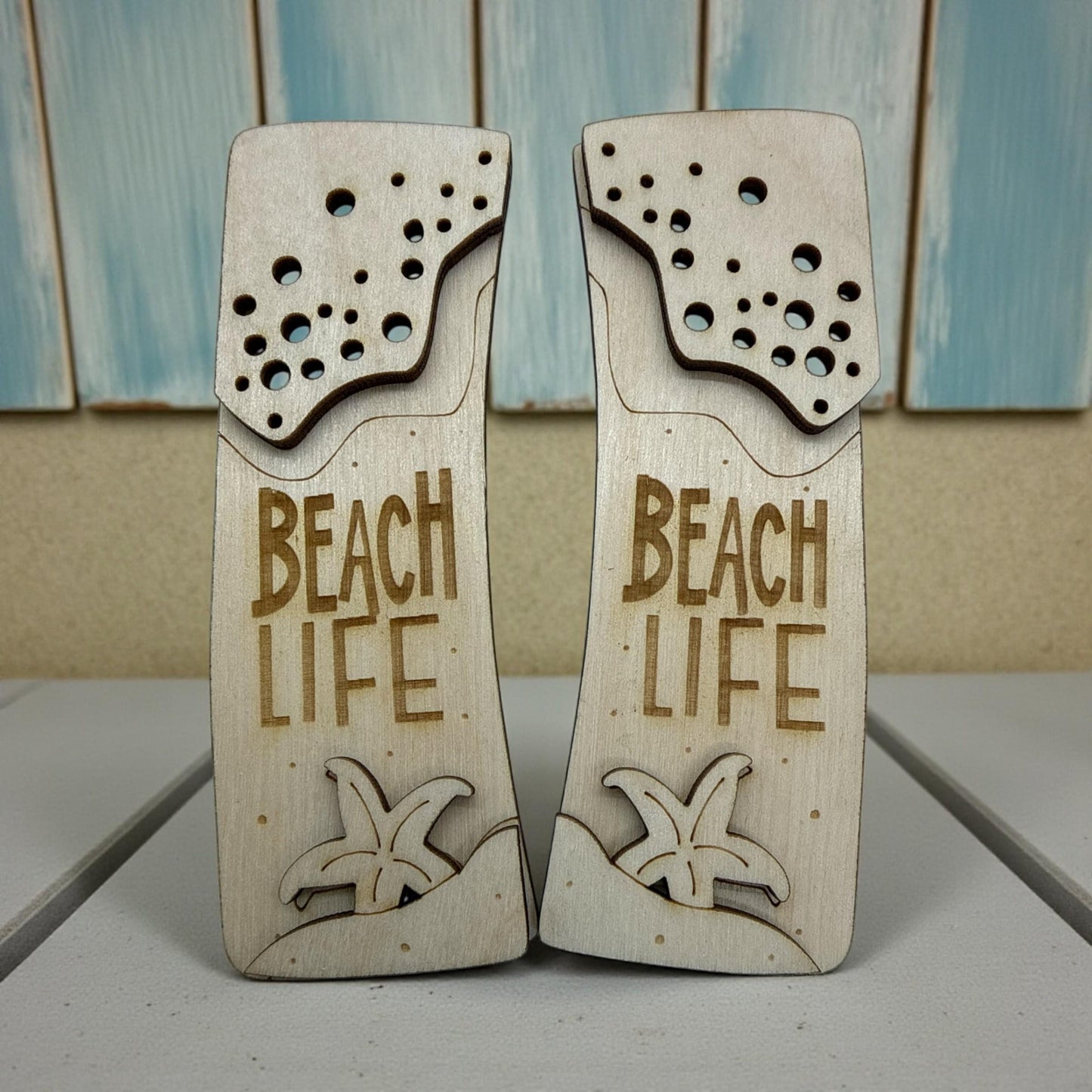 DIY Beach Life, Stay Salty Claw Clip: Unfinished Wood Laser Cut Blank, 4", Summer Claw Clips, Summer Time Hair Clips