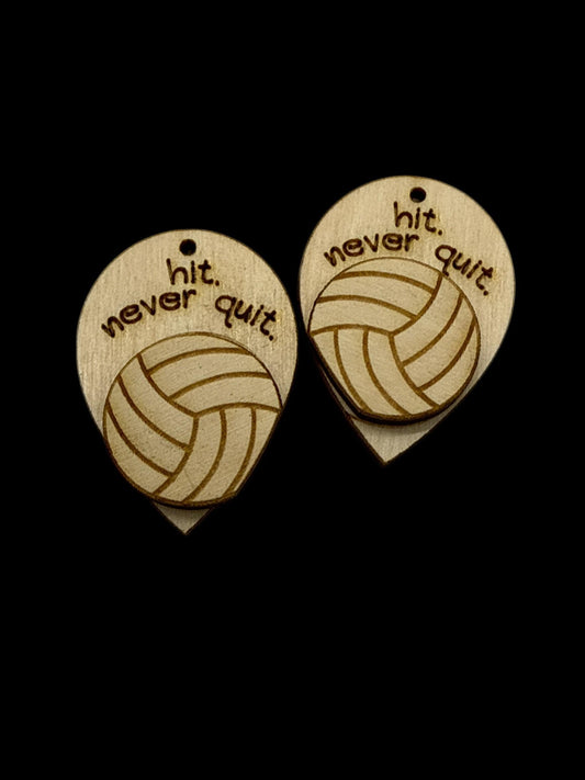 DIY Volleyball Earrings, Sports, Volleyball Sports Unfinished Earrings, Hit it