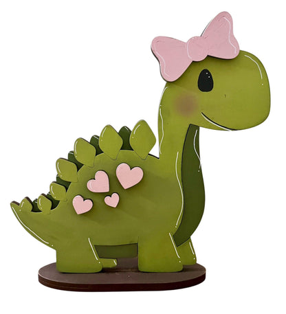 DIY Dinosaur Valentine Standing, TINY, Rawr, Roar, Love, Heart, Tiered Tray, Kids Craft