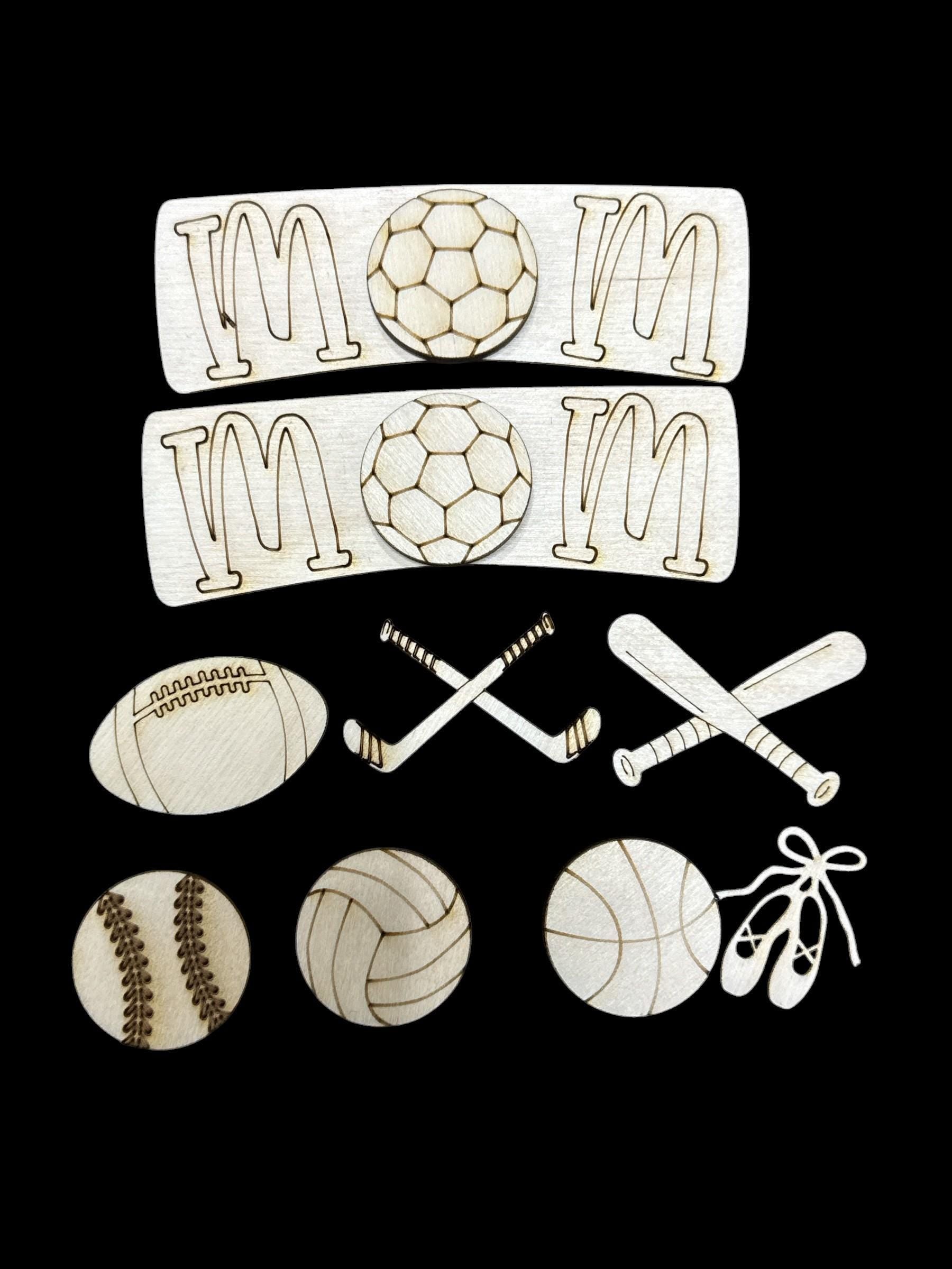 DIY Mom Sports Claw Clips, Unfinished Claw Clips, Sports, Volleyball, Dance, Basketball, Volleyball, Baseball, Hockey, Ballet