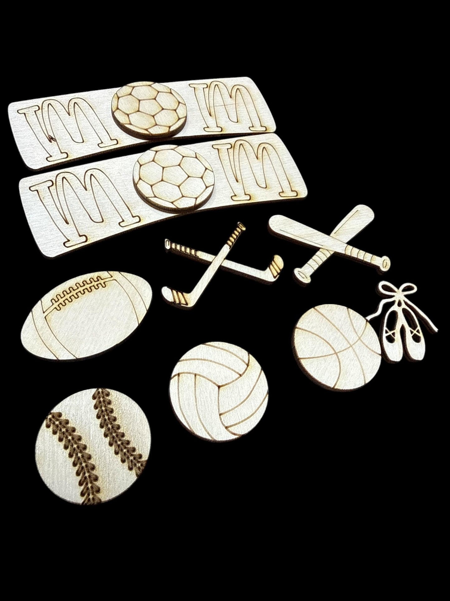 DIY Mom Sports Claw Clips, Unfinished Claw Clips, Sports, Volleyball, Dance, Basketball, Volleyball, Baseball, Hockey, Ballet