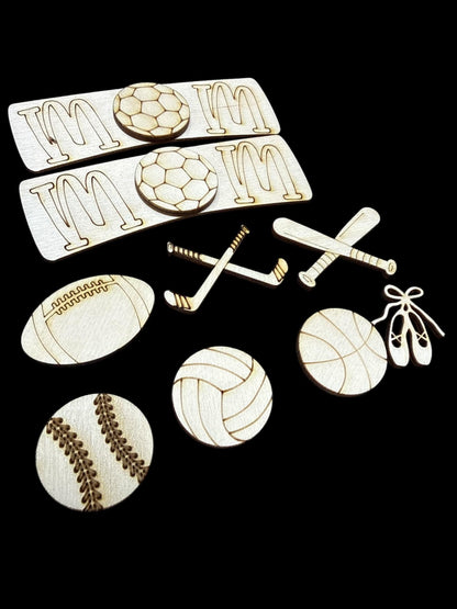 DIY Mom Sports Claw Clips, Unfinished Claw Clips, Sports, Volleyball, Dance, Basketball, Volleyball, Baseball, Hockey, Ballet