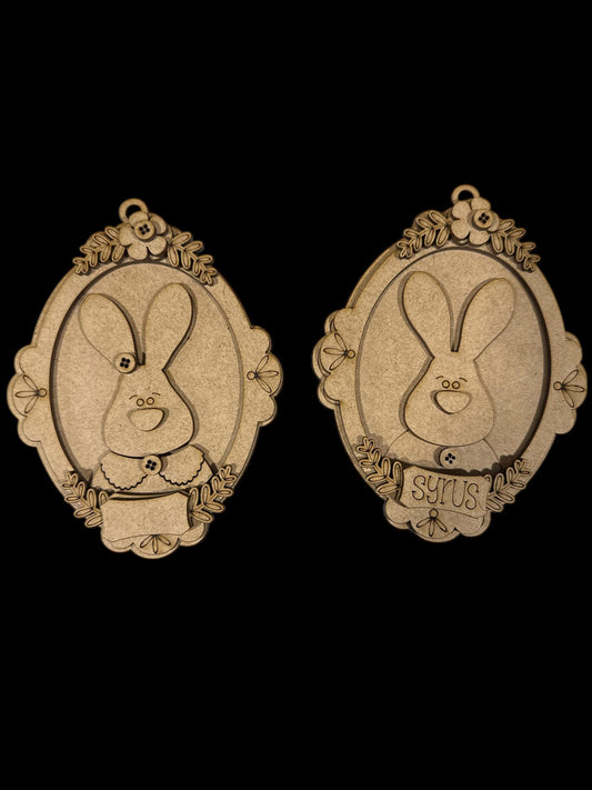 DIY Easter Tags, Easter Basket Tags, Personalized Unfinished Tags, Bunnies, Girl Bunny, Boy Bunny