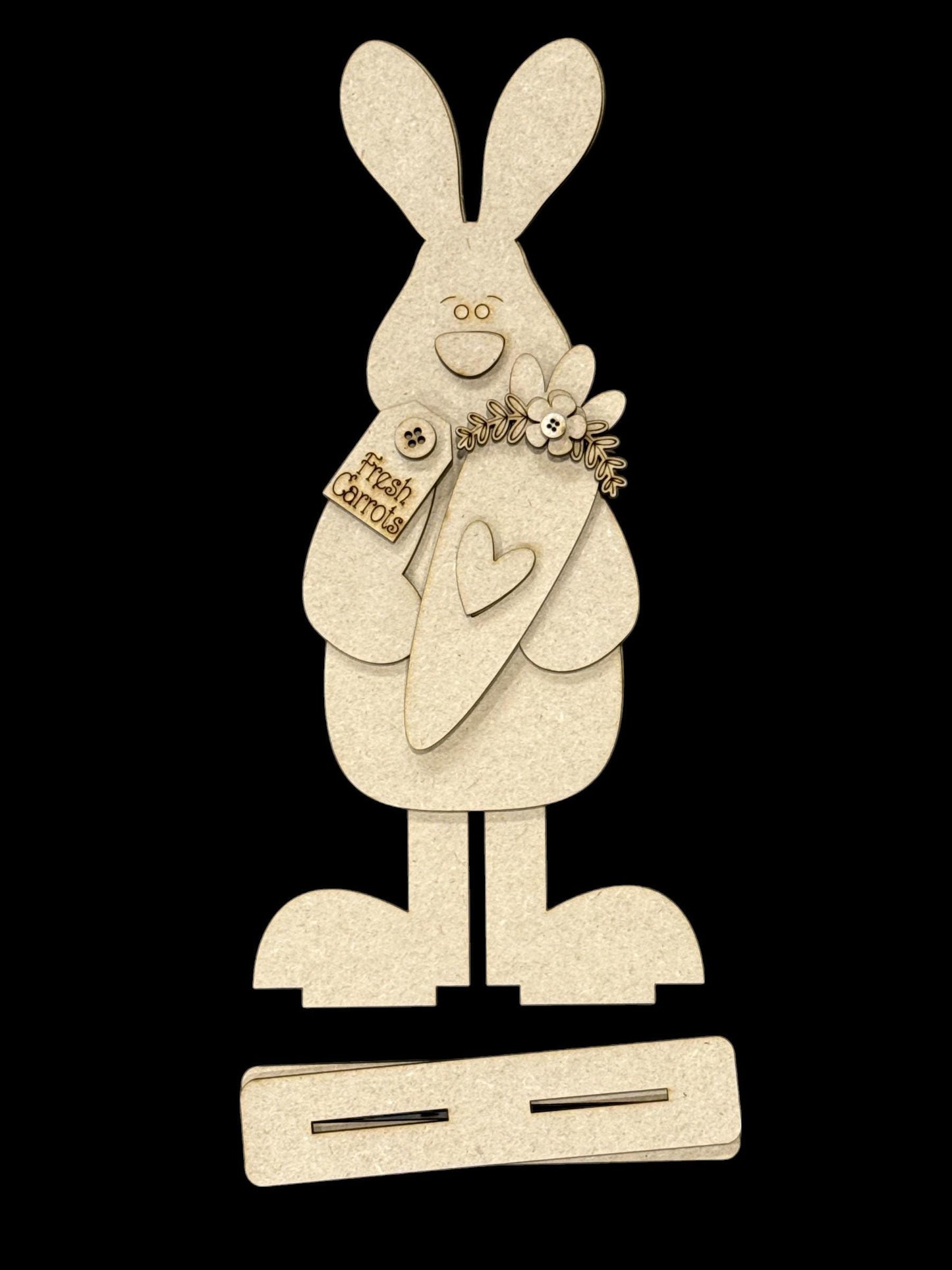 DIY Easter Bunny Shelf Sitter, Easter Fun, Shelf Sitter, Spring Unfinished, Bunny and Carrot, Primitive bunny to paint