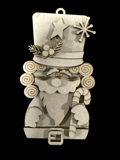 DIY Nutcracker Collection Ornaments, Unfinished Nutcracker, Mouse, Santa, Nutcracker Ornament