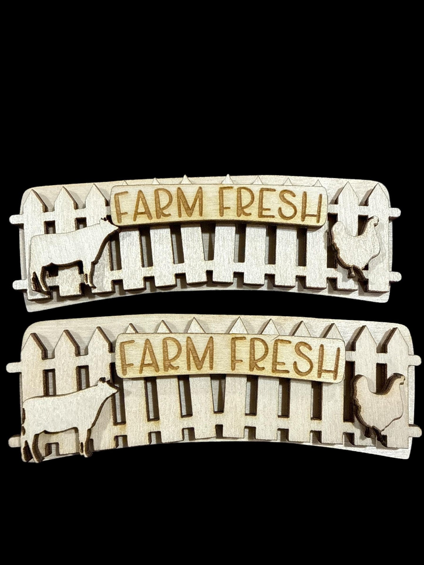 DIY Country Girl Hair Clip, Farm Fresh Hair Clip, Claw Clip: Unfinished Wood Laser Cut Blank, Cow, Chicken