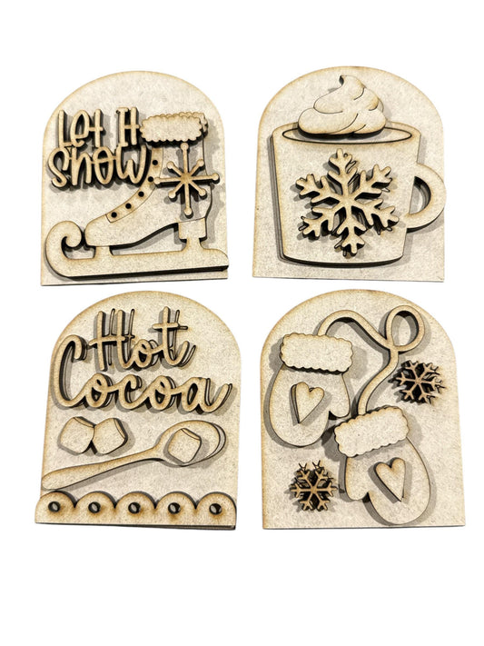 DIY Winter Interchangeable Mini Arched Add-on, Interchangeable Sign, Mini Arches Interchanges