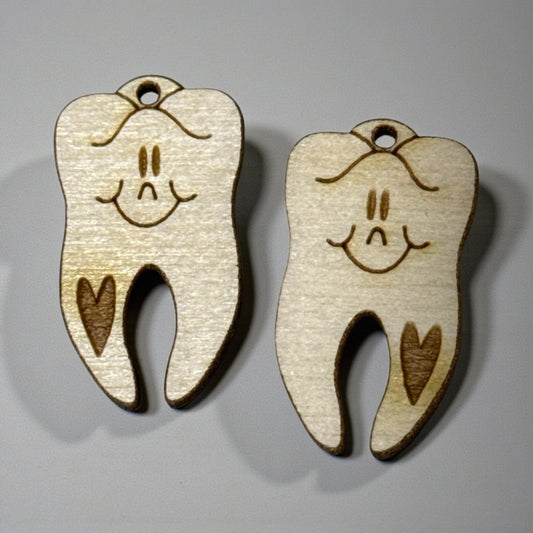 DIY Tooth with Heart Earrings, Dentist Unfinished, Dangles, Dental Hygienist, Unfinished Tooth Earrings, Love your dentist