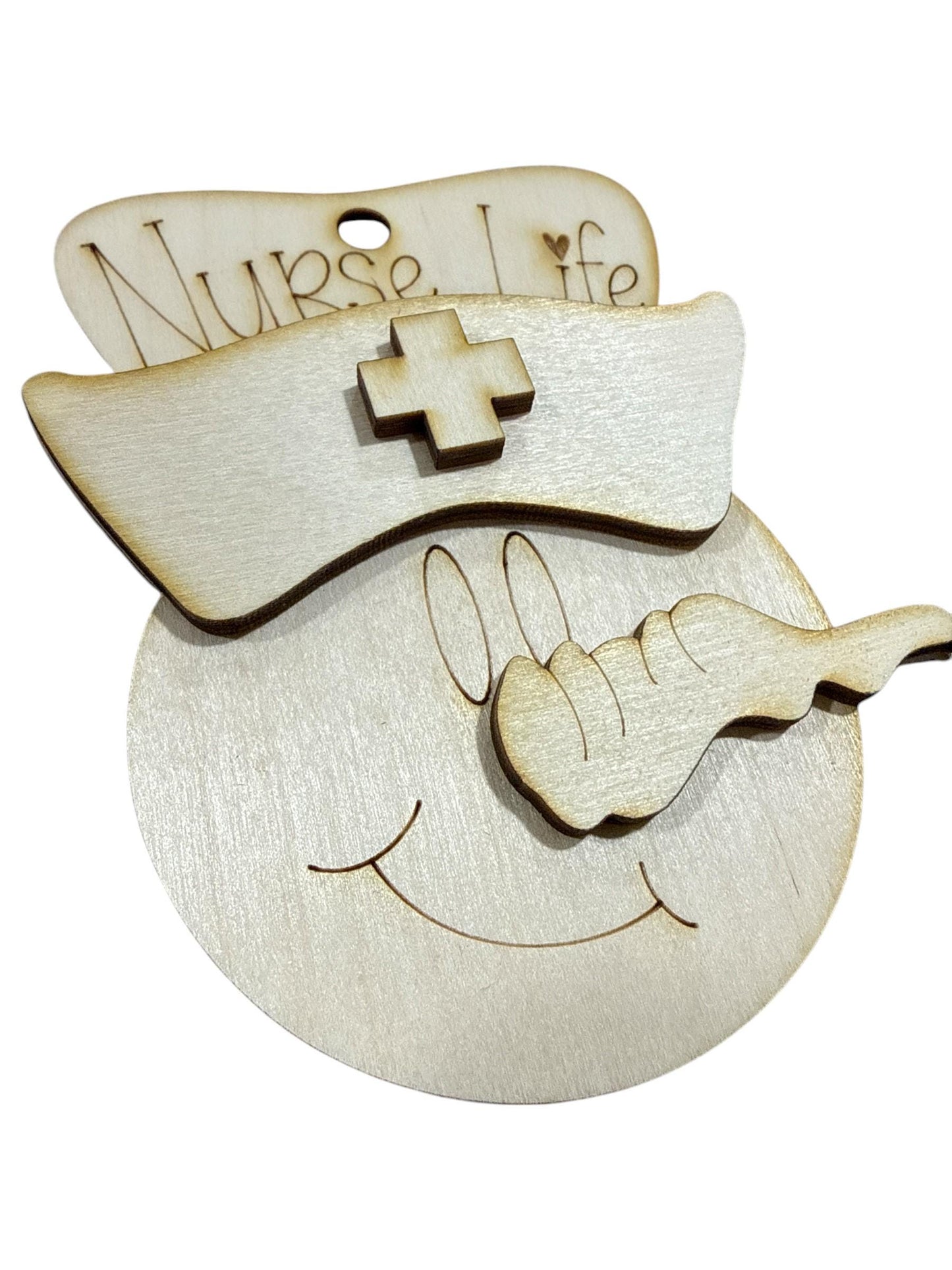 DIY Nurse Life Snowman Ornaments, Nurse Life, Unfinished Wood Christmas Craft, Snowman Ornaments, DIY