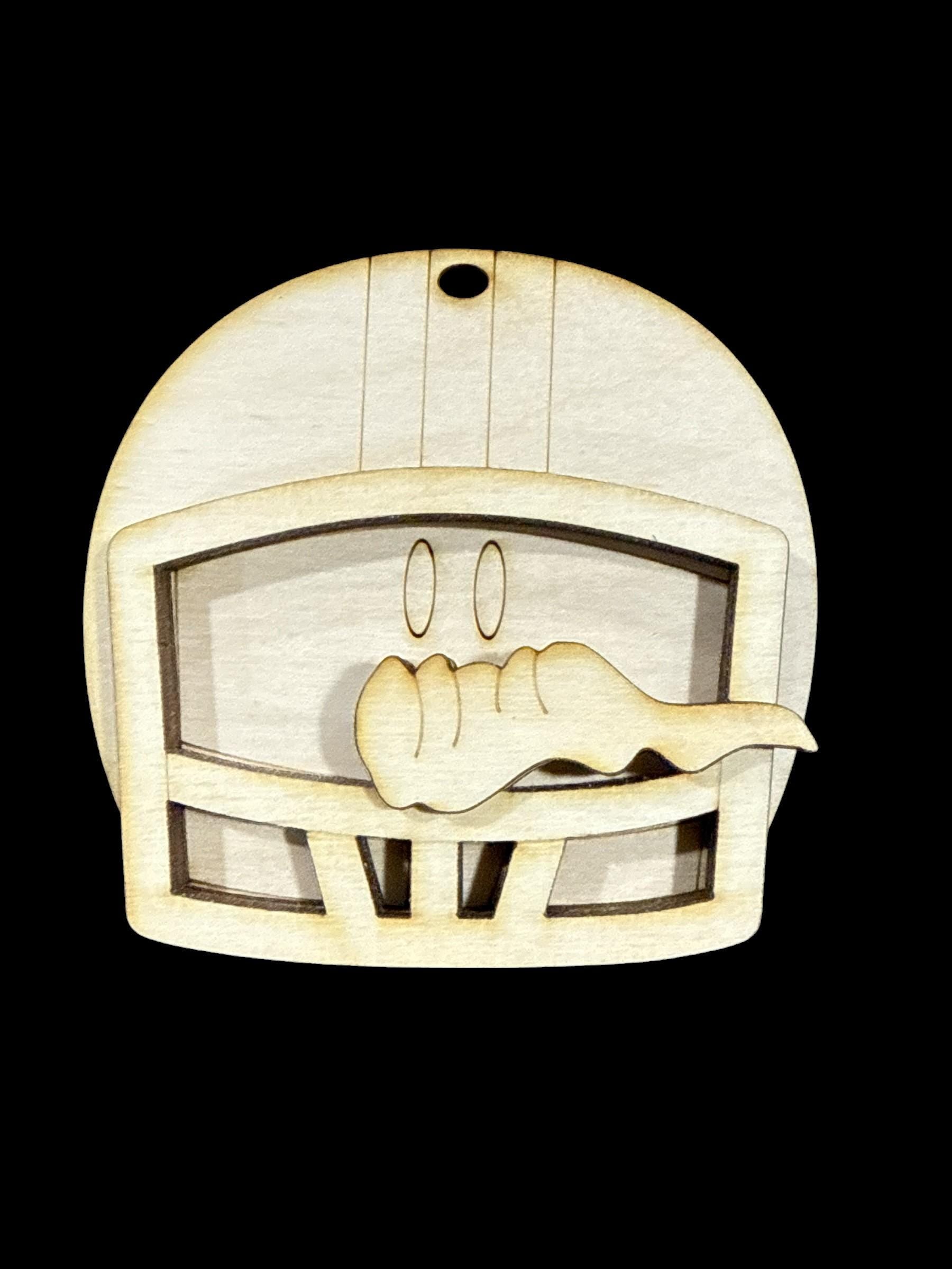 DIY Golf or Football Snowman Ornaments, Golf Ornament, Football Ornament, Golf Charm, Unfinished Wood Christmas Craft, Snowman Ornaments